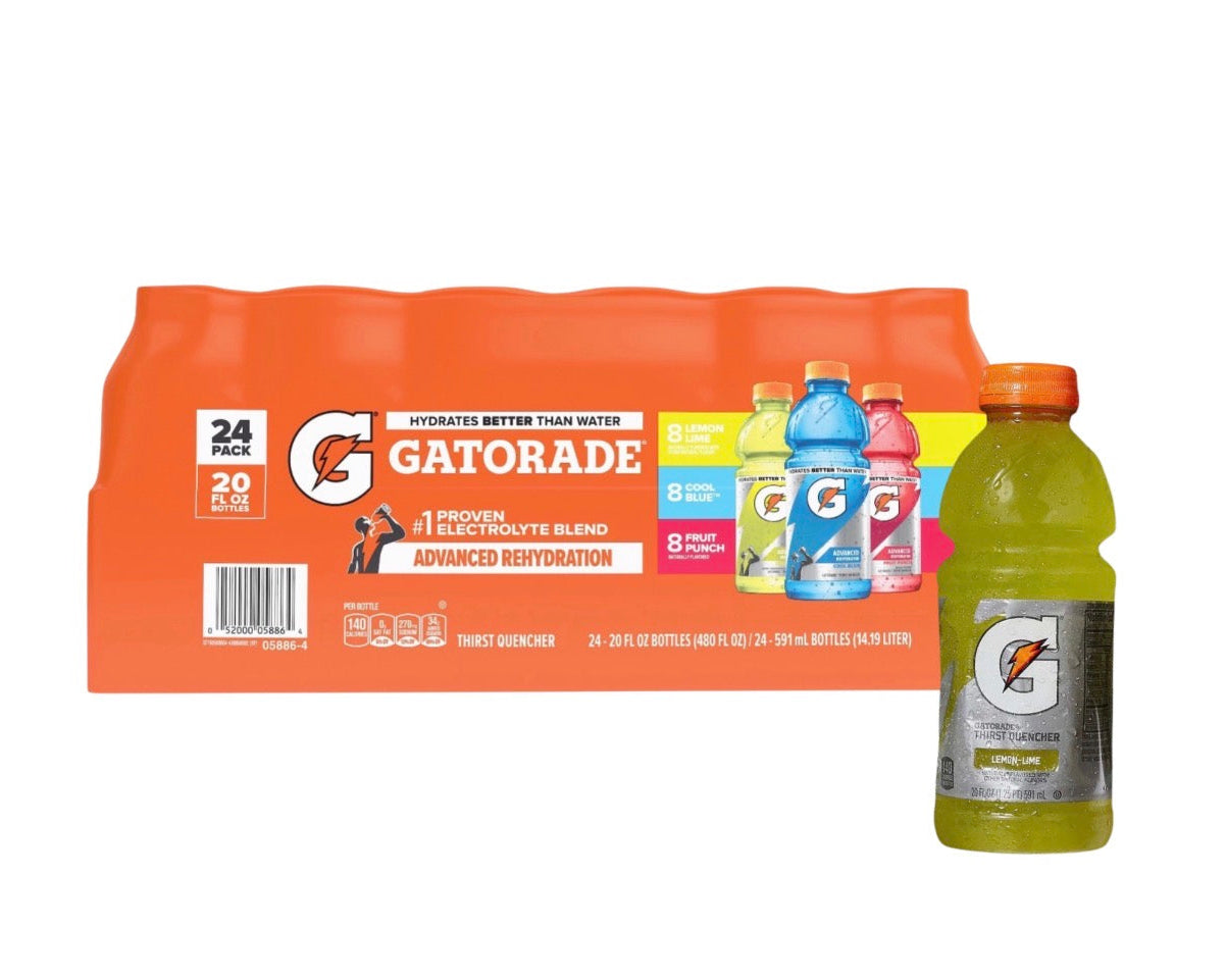 Gatorade Variety Pack (20oz) 24pk per 27 Cases - Half Pallet